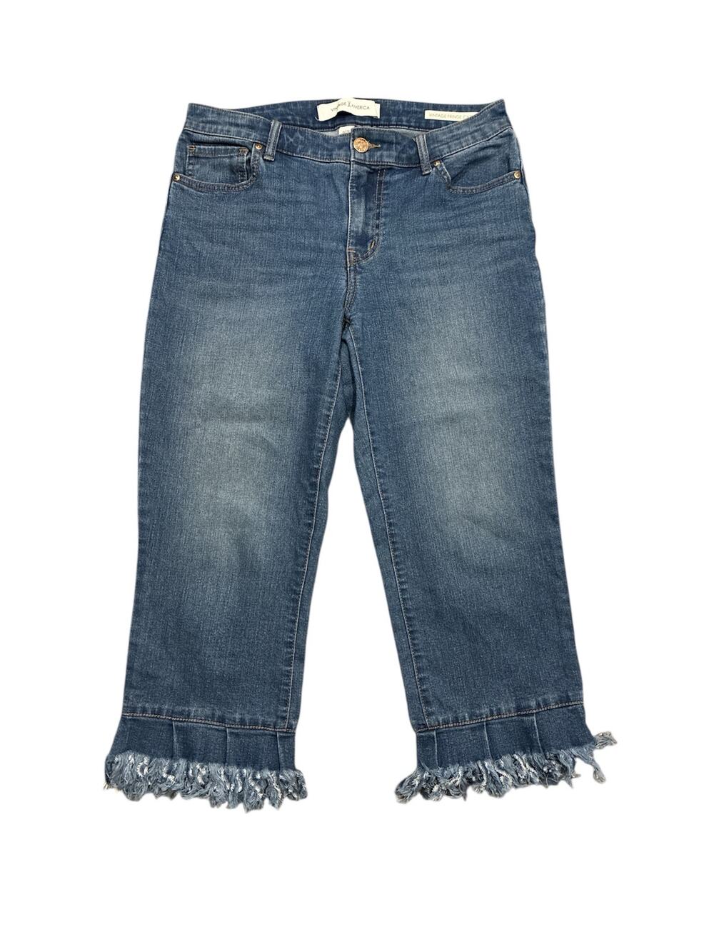 Fringe Boho Denim Capris